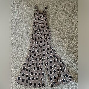 Totem Brown and Black Retro Polka Dot Romper Jumpsuit Size 2 J